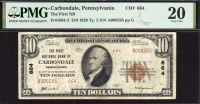 Carbondale, PA, Ch.#664, 1929T2 $10, A009265, PMG-20